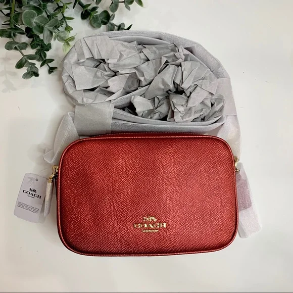 Coach Jes Crossbody 20 Leather Bag Metallic Clay - Picture 2 of 11